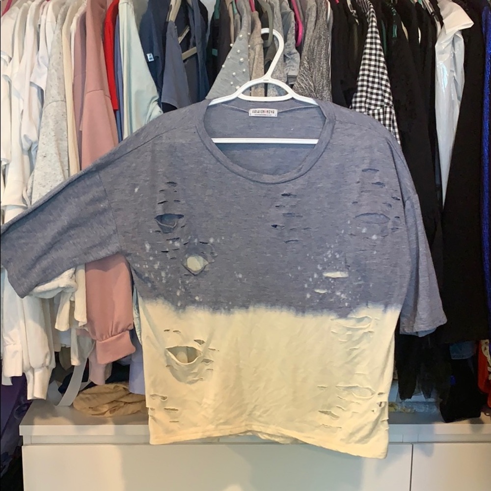 Fashion Nova Distressed Shirt